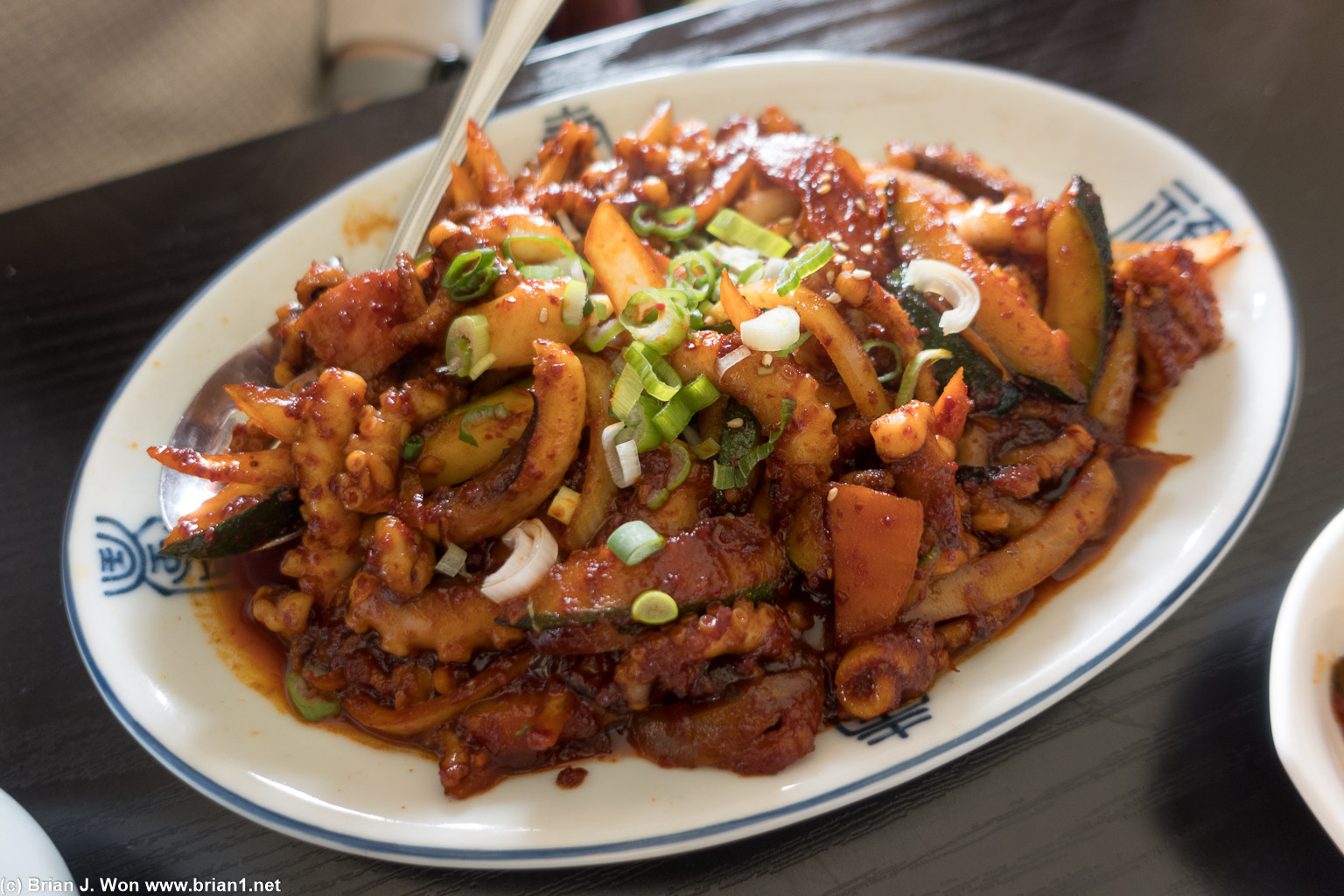 Cooked octopus was nom nom nom.