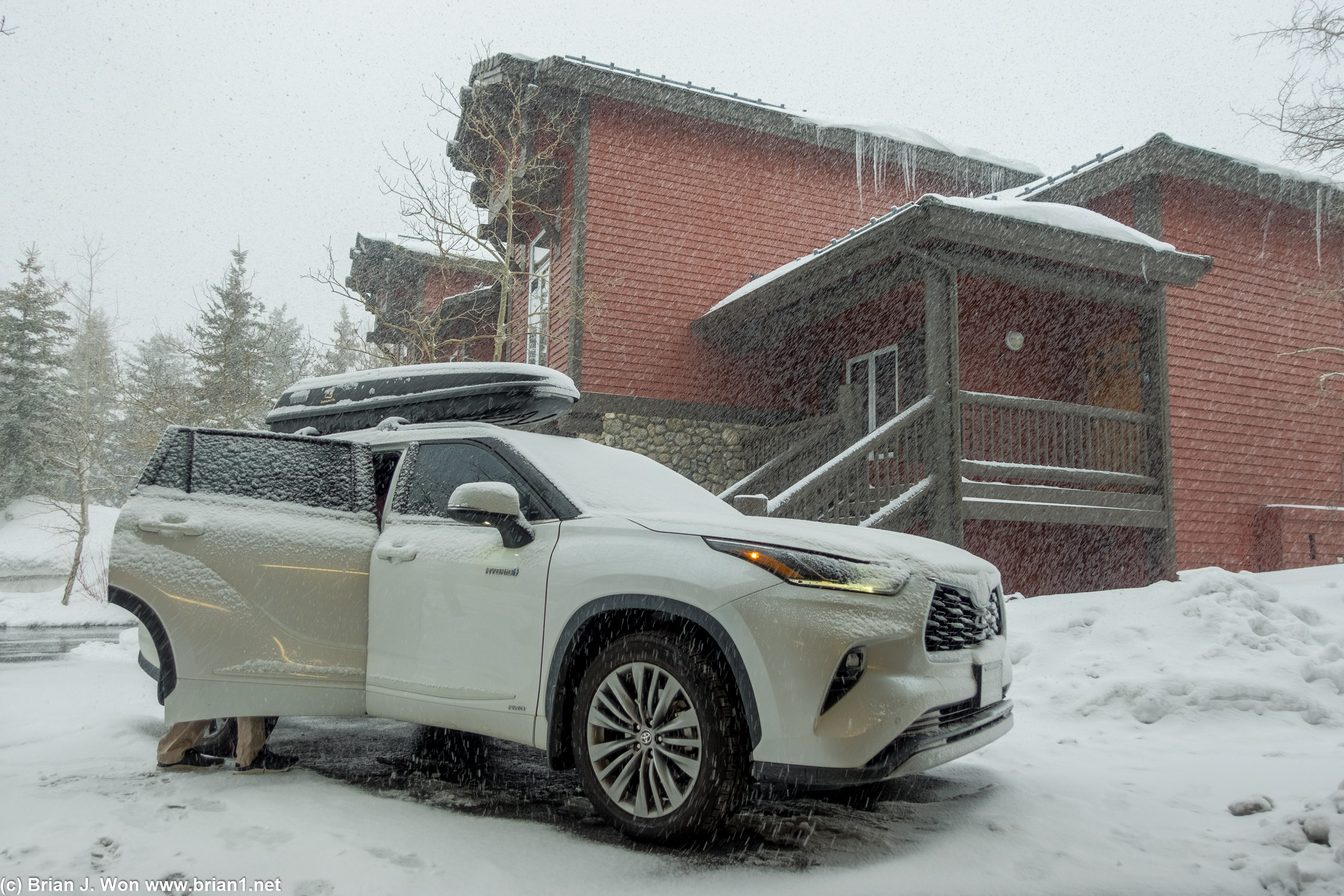 Started snowing hard about two hours after we arrived.