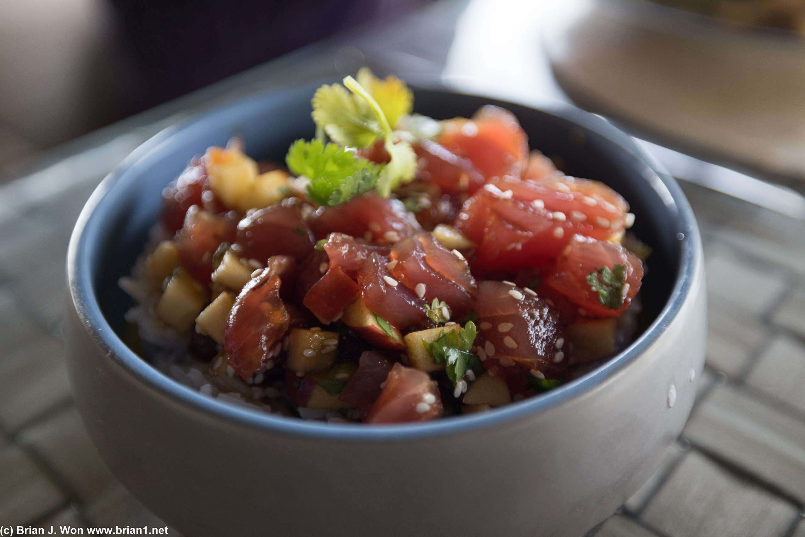 Tuna poke for dinner.