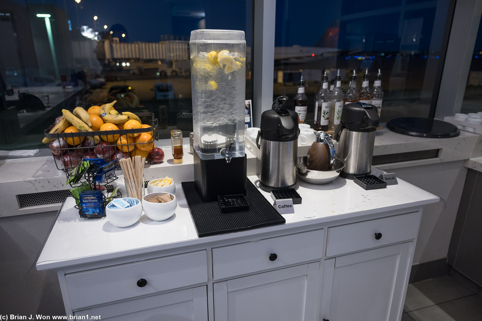 Water and coffee.