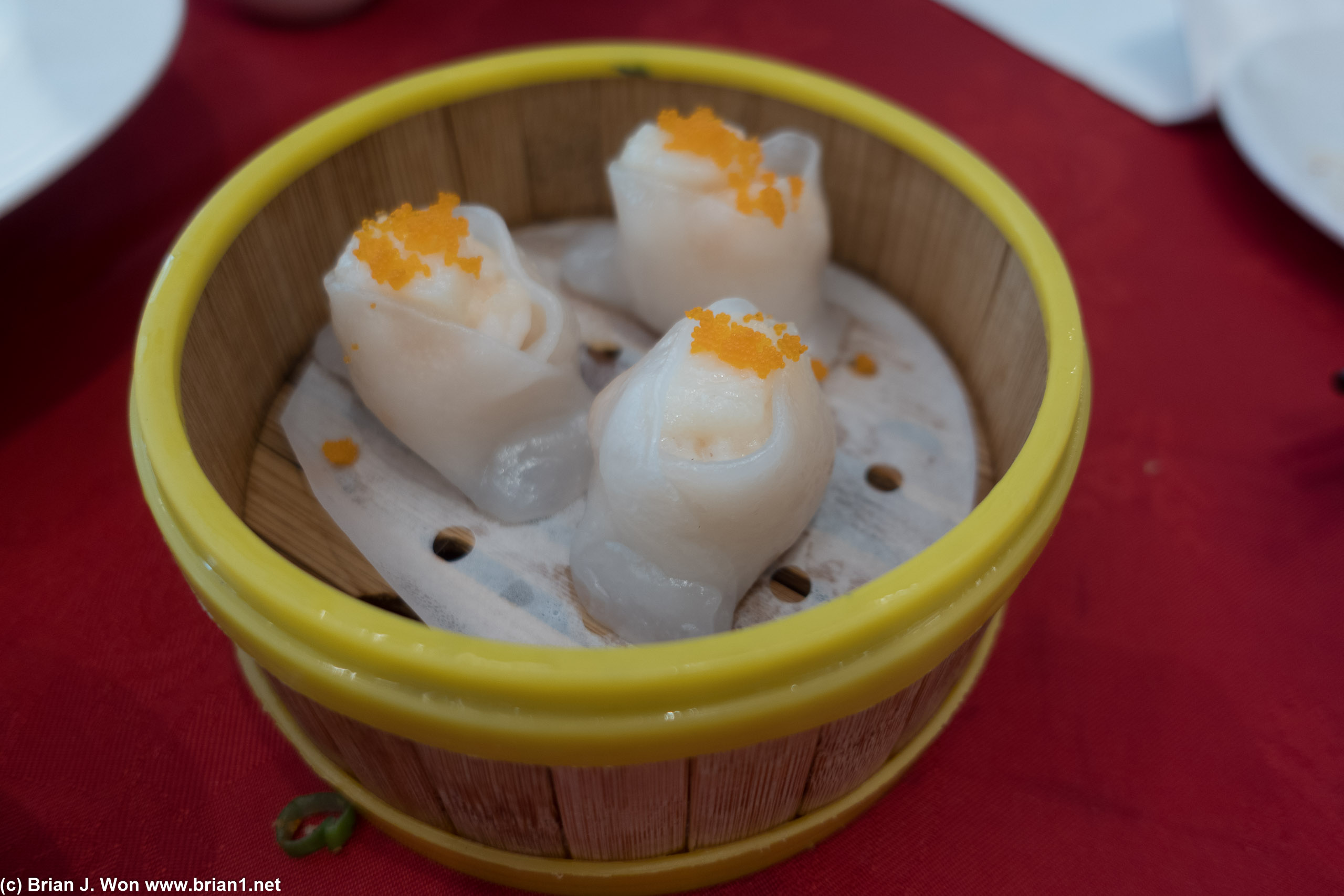 Scallop dumplings were okay.