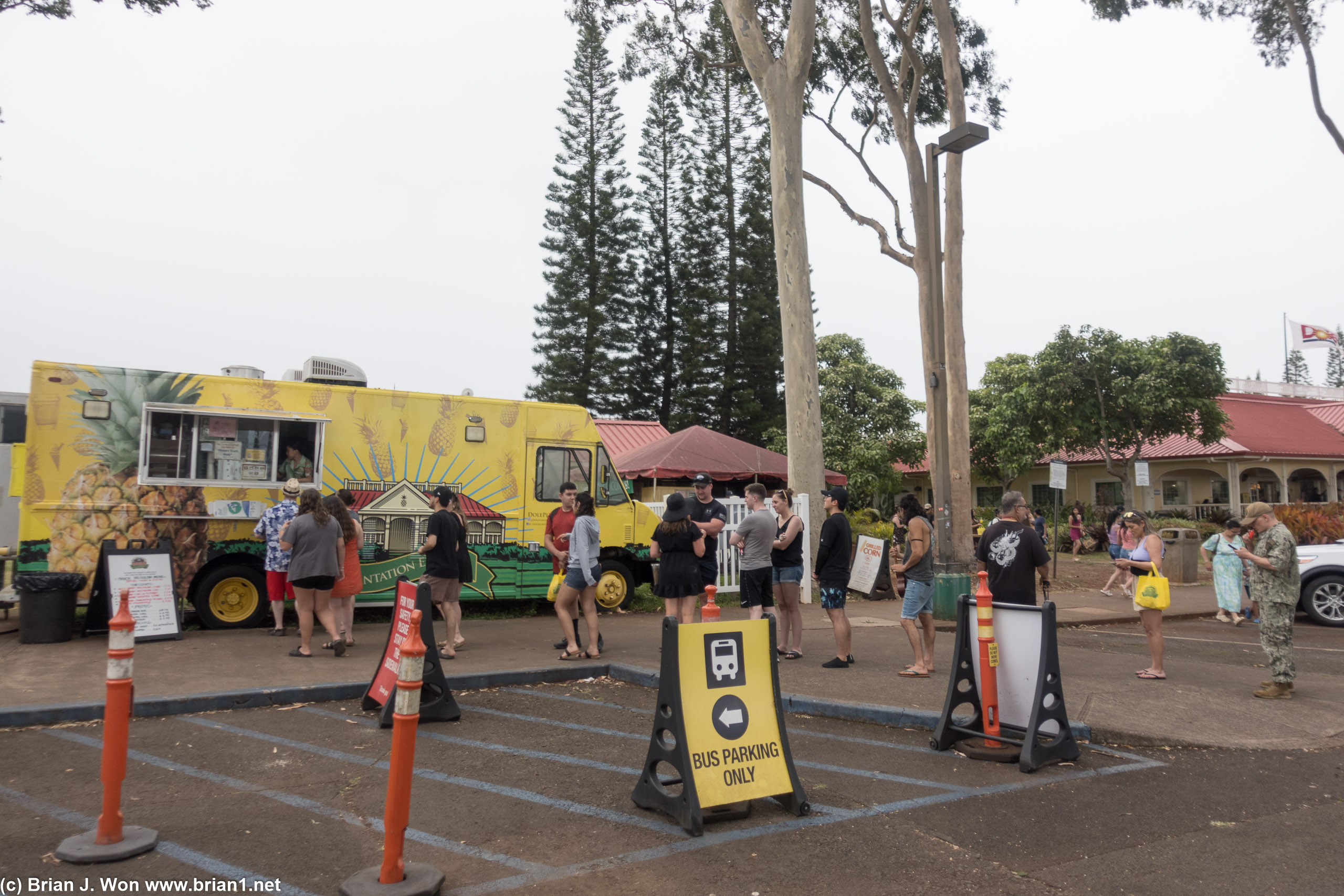 Long lines both inside the visitor center as well as outside at the Dole Whip food truck.