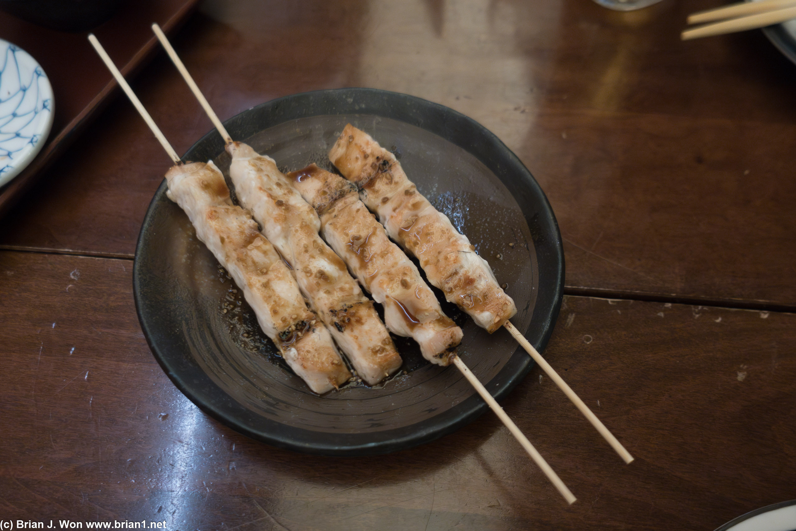 Chicken breast was a pretty flavorless opener.