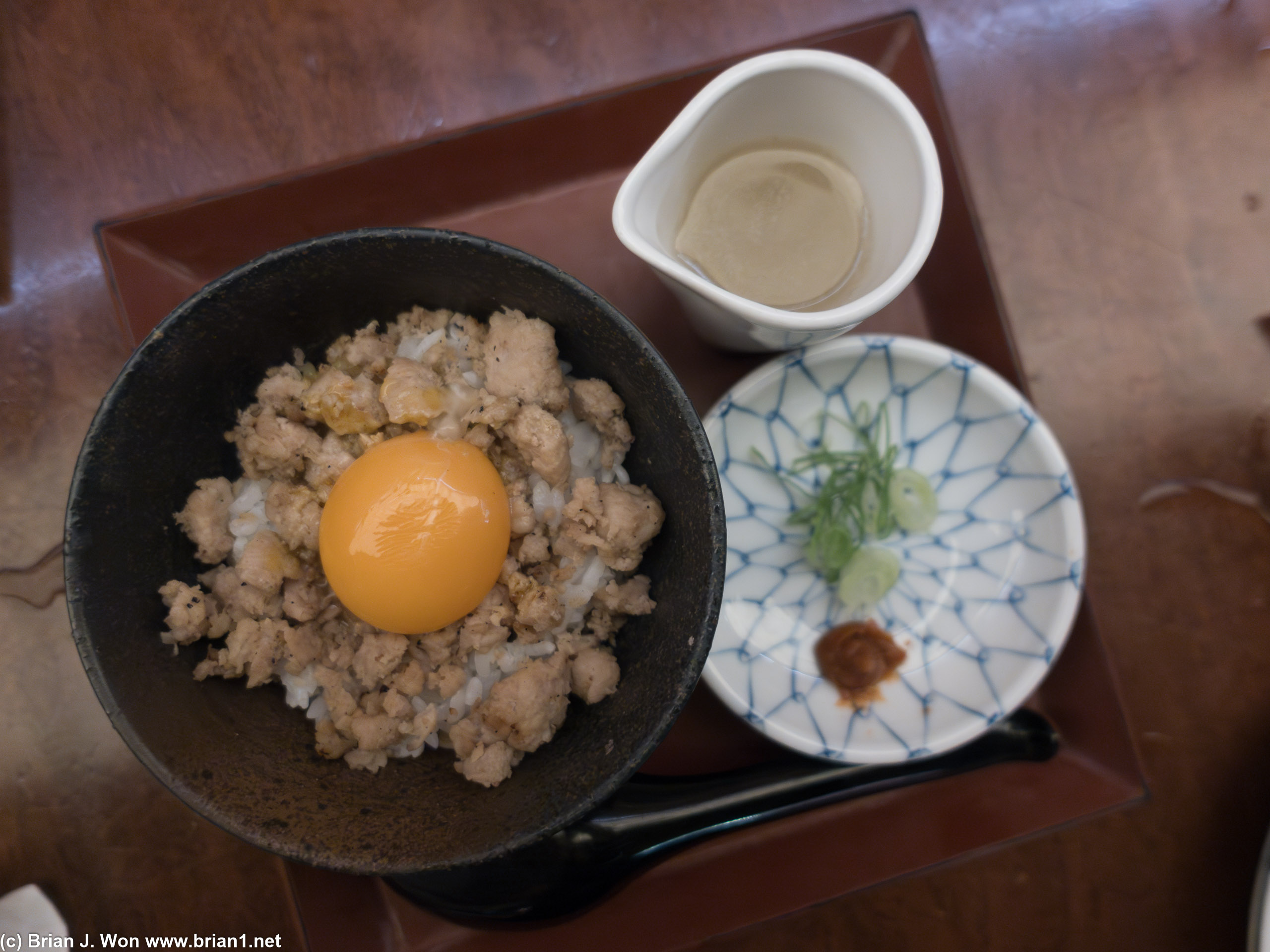 Pork donburi was okay.