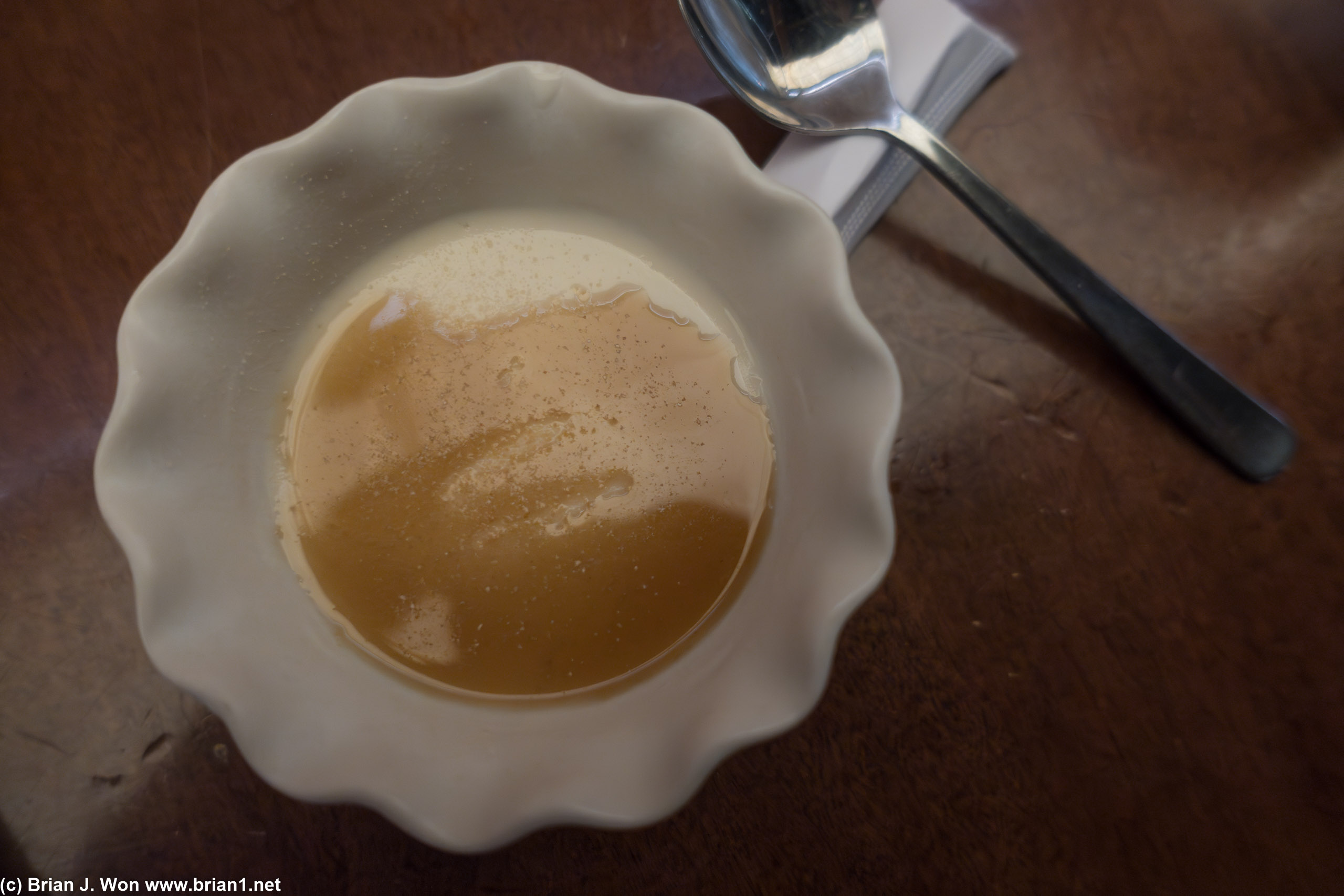 Panna cotta for dessert.