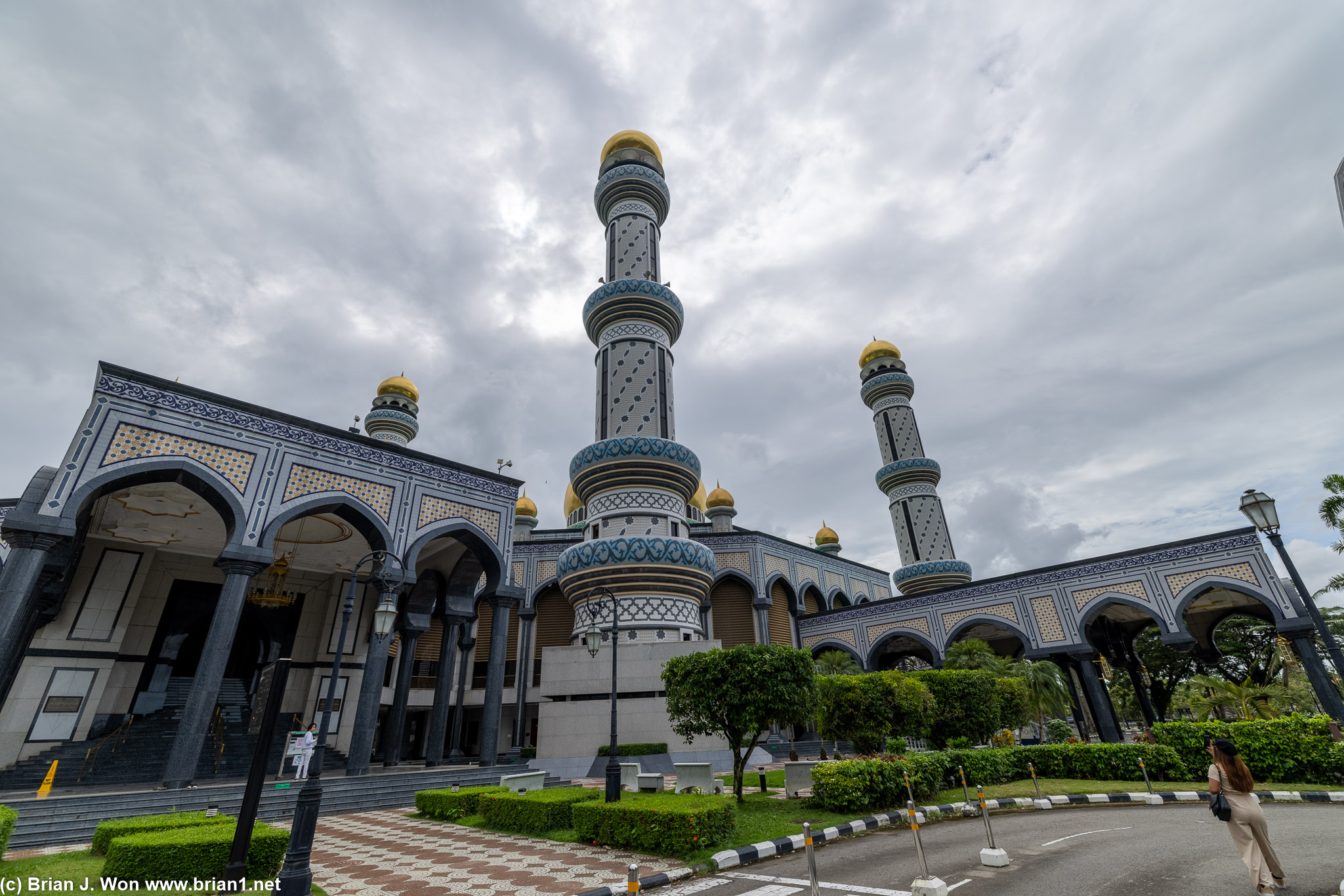 Outside. 29 minarets and many tons of gold.