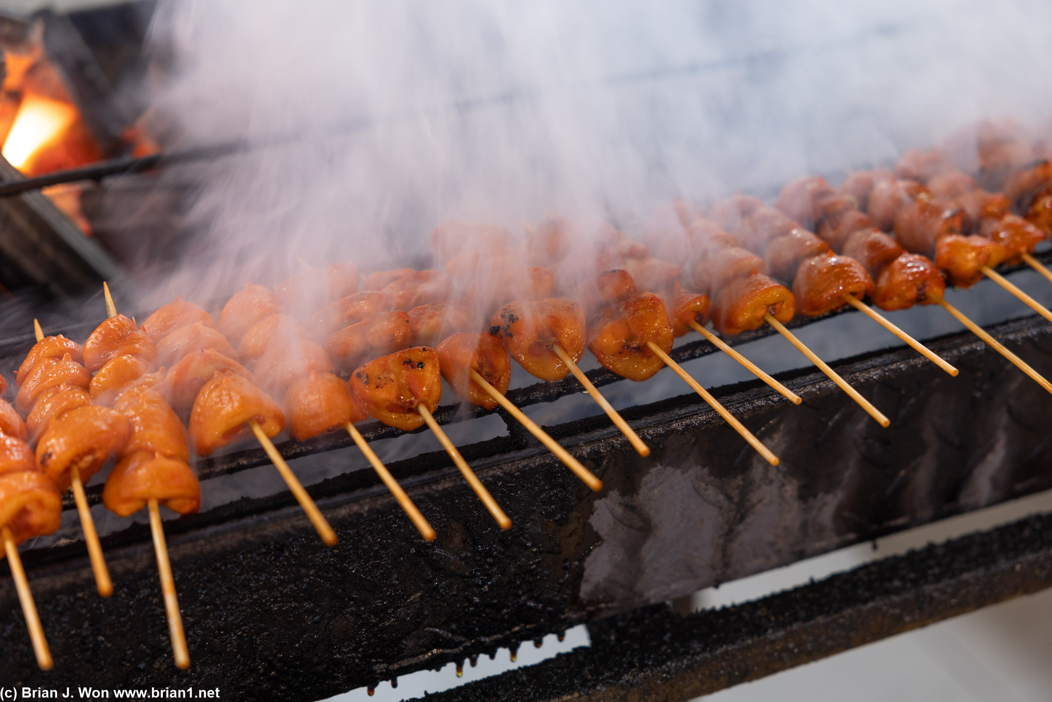 Fatty BBQ chicken tails.