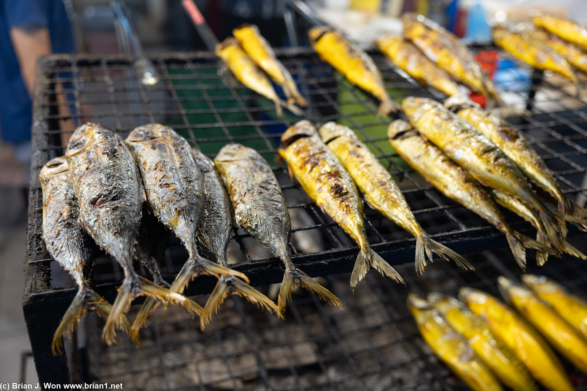 Whole grilled fish is a thing here.