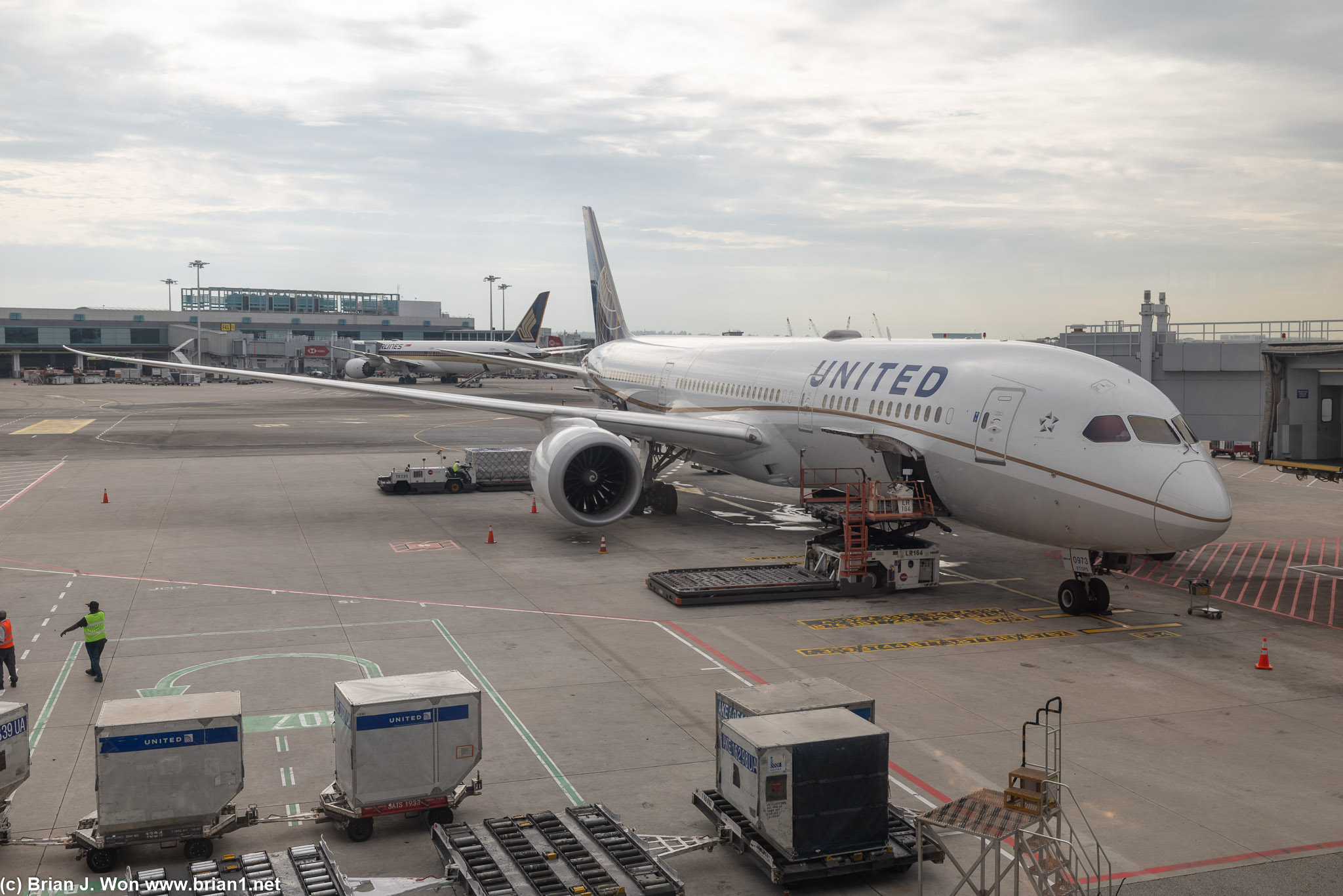 N24973, a 6 year old Boeing 787-9 Dreamliner, for the return.