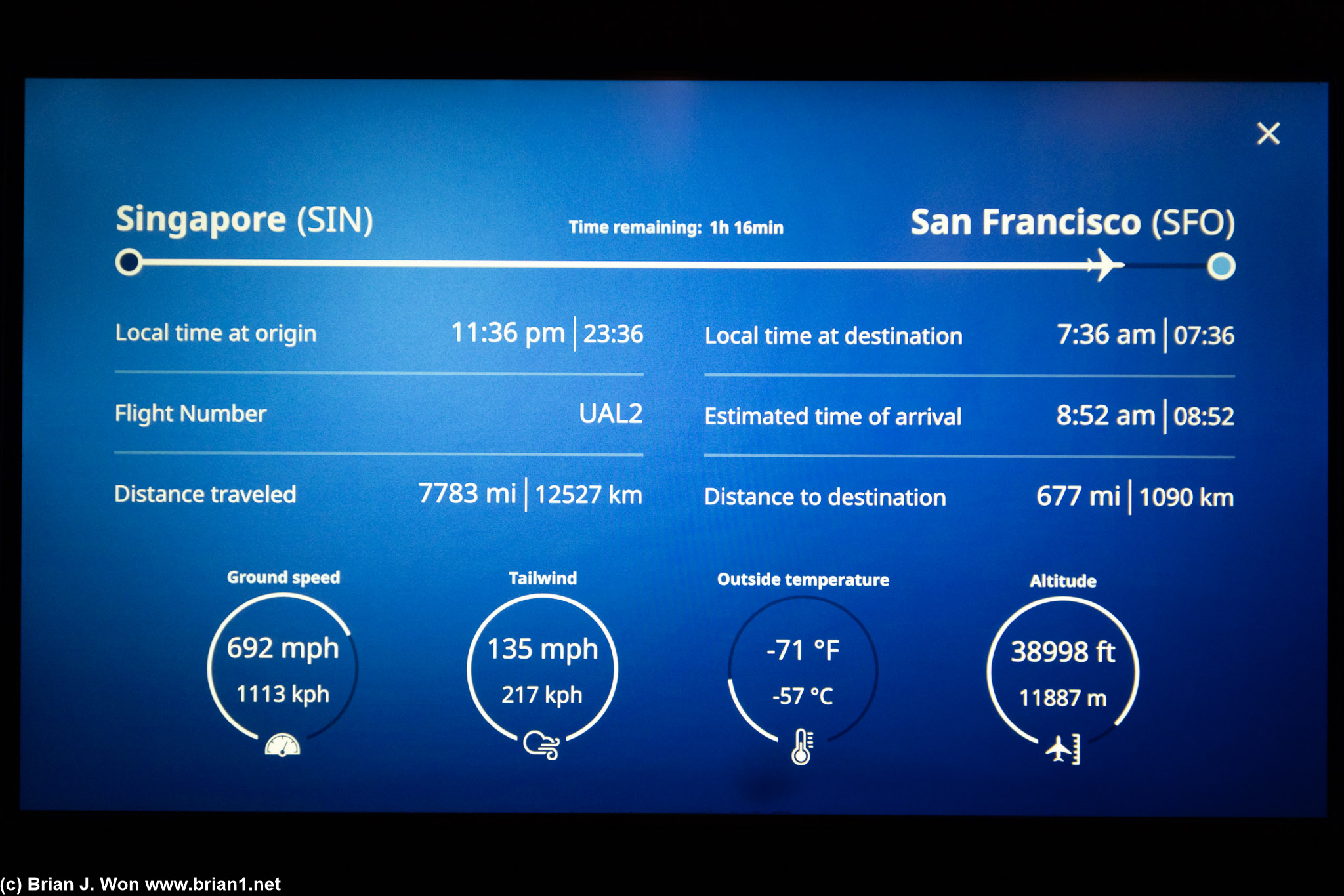 692mph ground speed, not the fastest I've gone, but pretty quick.