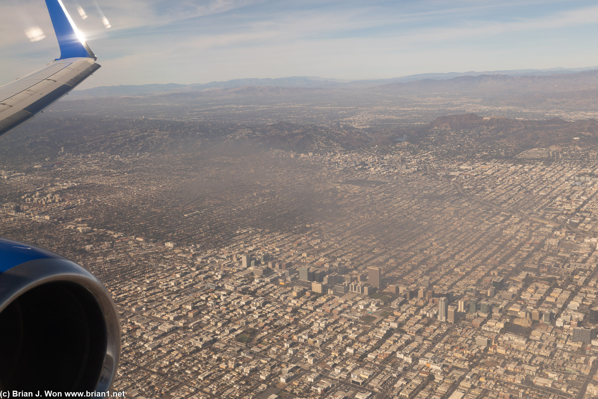 Smoke over mid-city north of Wilshire Blvd. Odd.