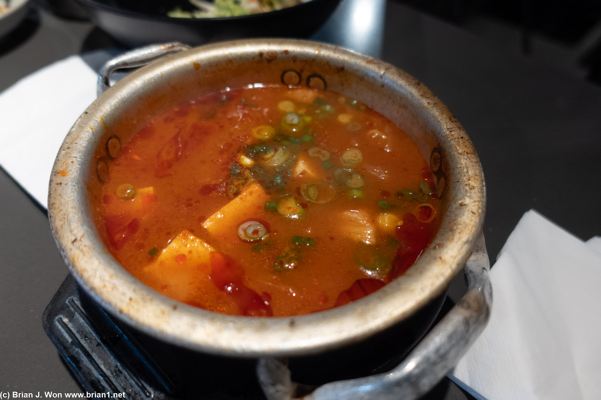 Soybean and tofu soup.
