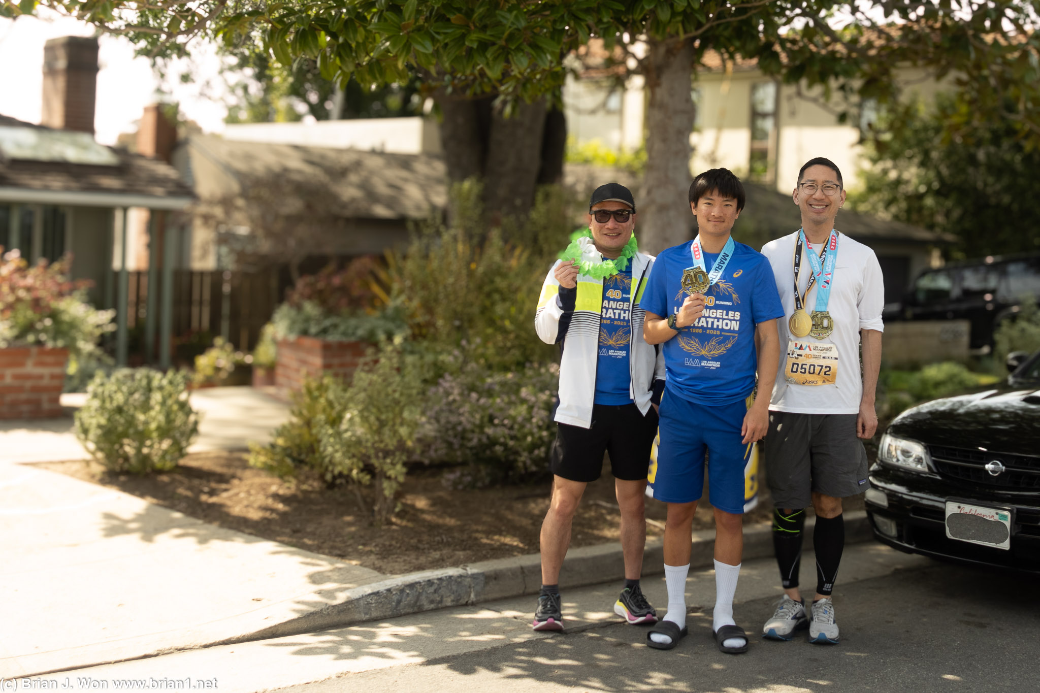 Post-race with the three runners.