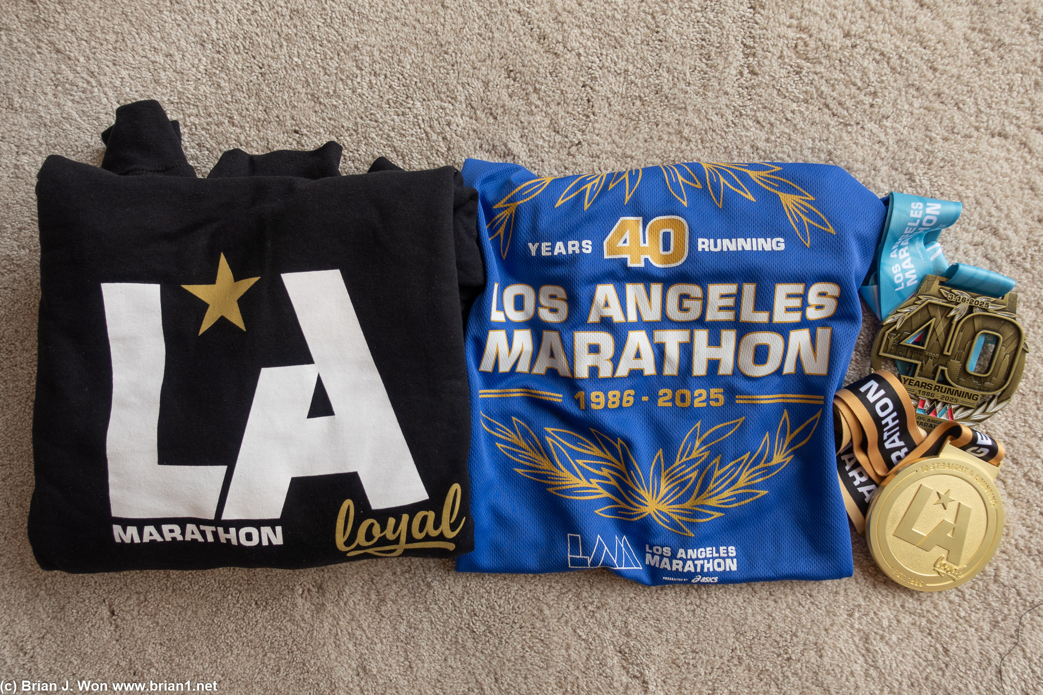 LA Loyal 10 year sweatshirt plus this year's finisher t-shirt.