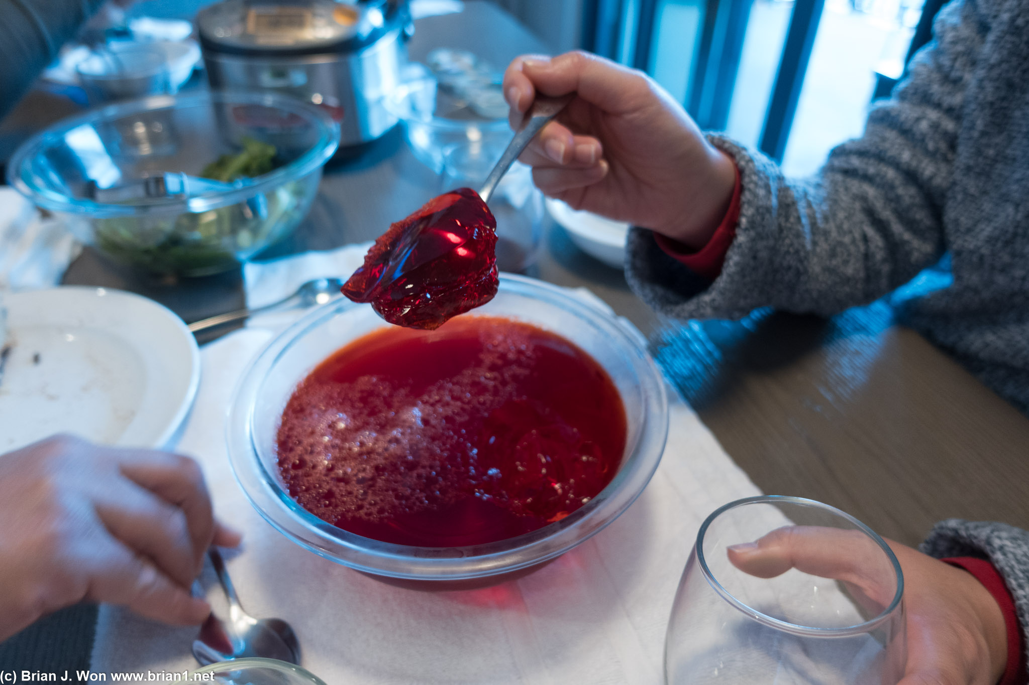 Jello for dessert.
