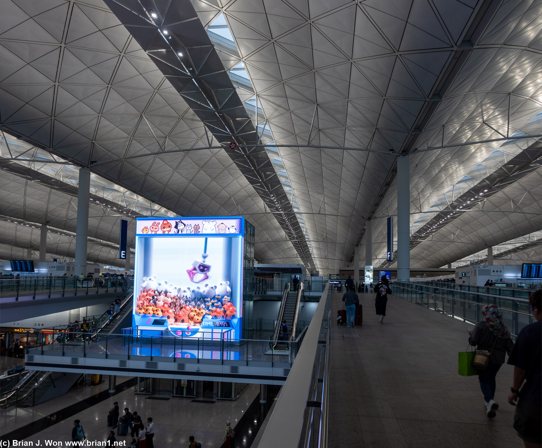 Hong Kong International Airport departures hall.