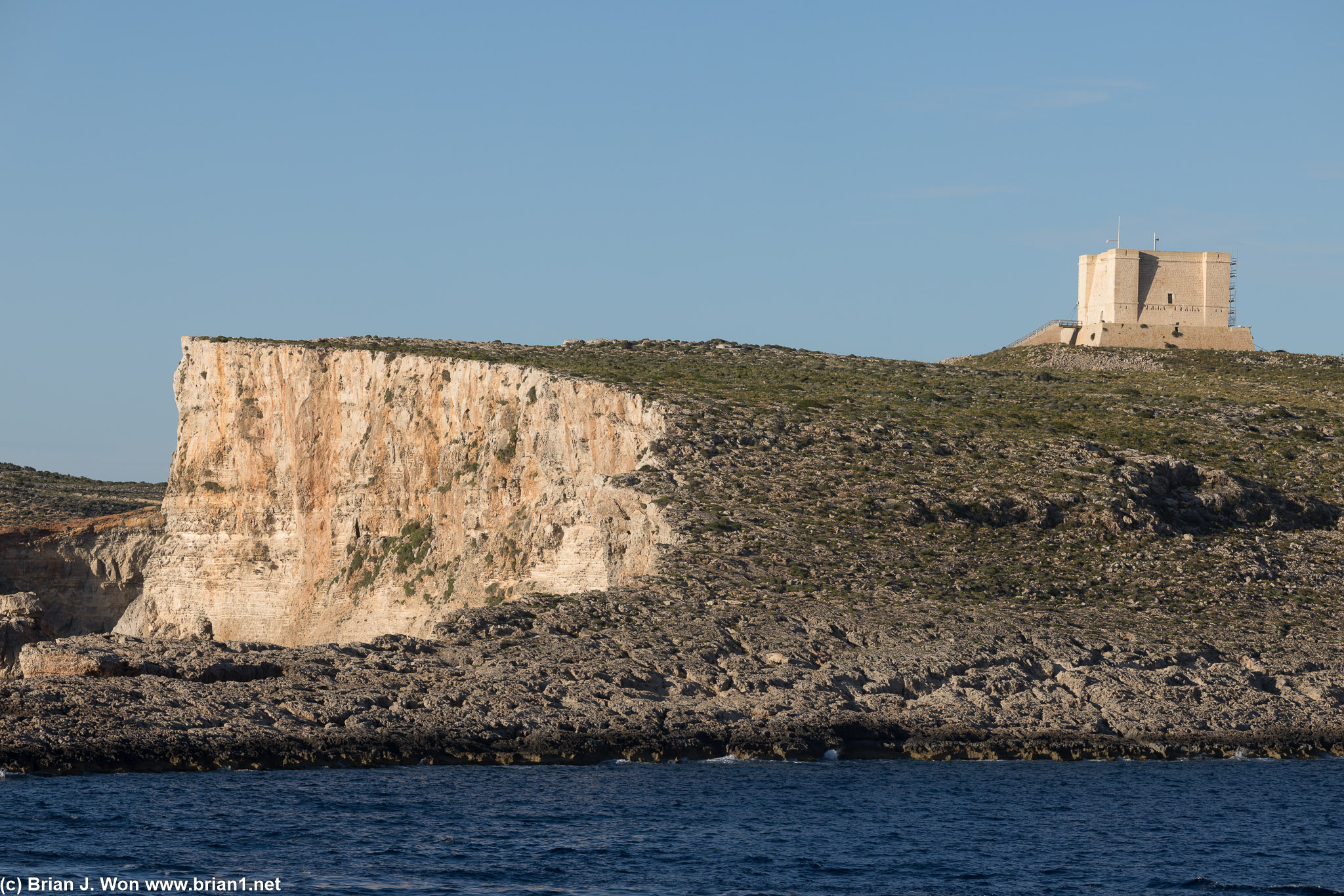 Old forts dot the coastline.