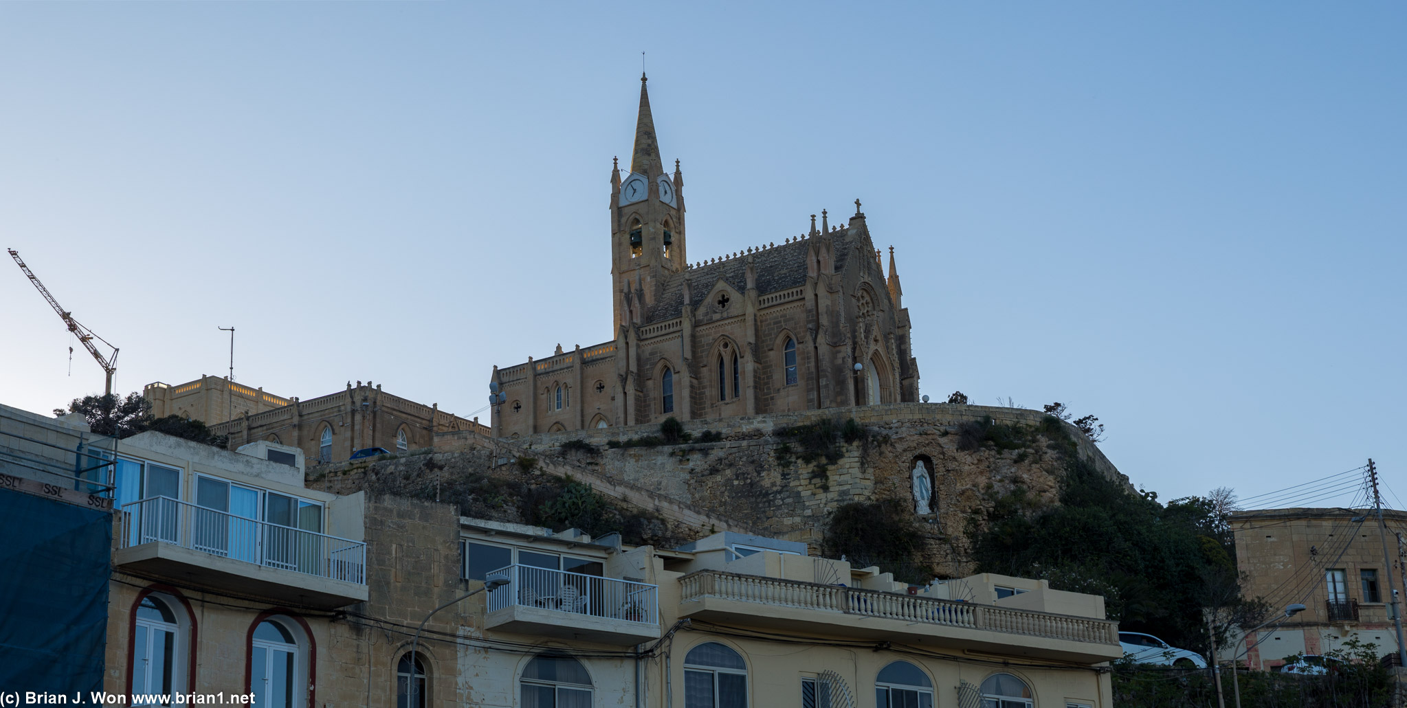 Church of the Madonna of Lourdes overlooking Mgarr.