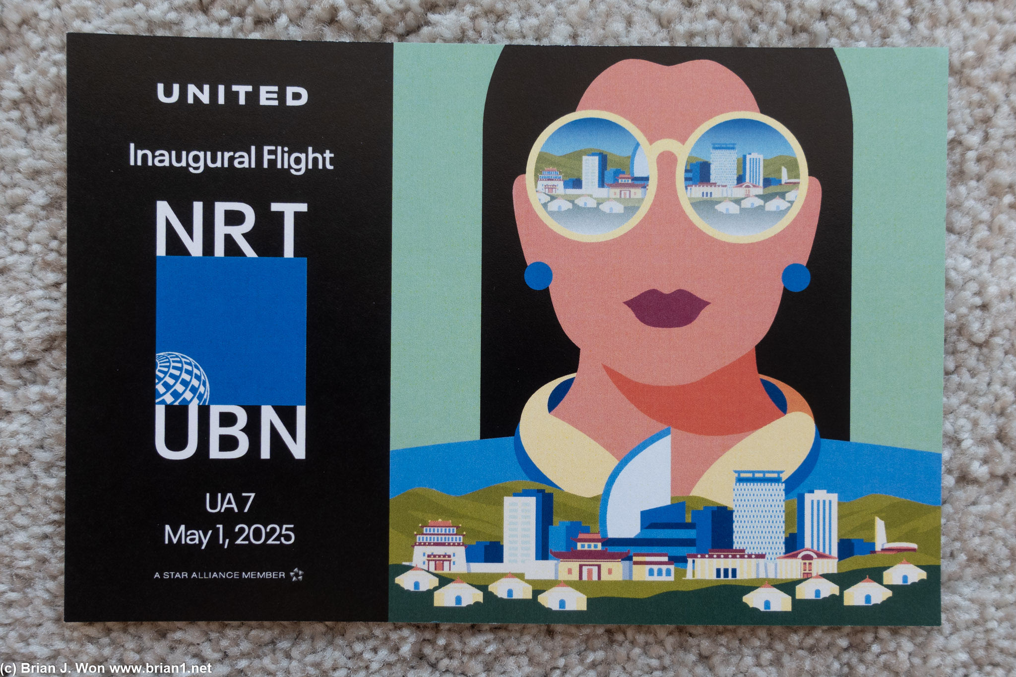 Postcard close-up.