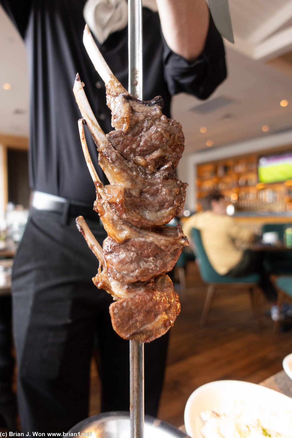 Lamb chops were solid, but the beef overall was better.