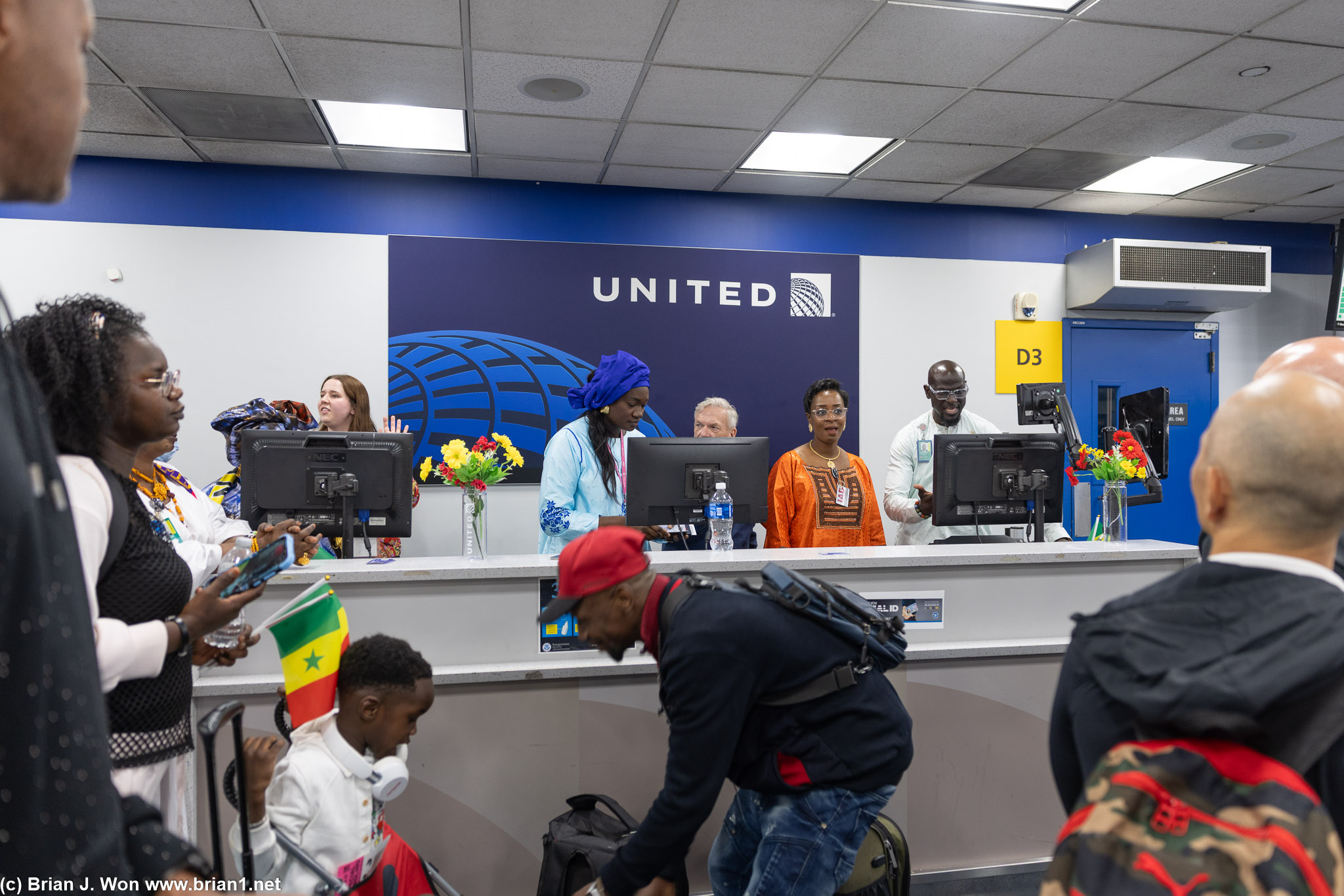 Gate agents are excited.