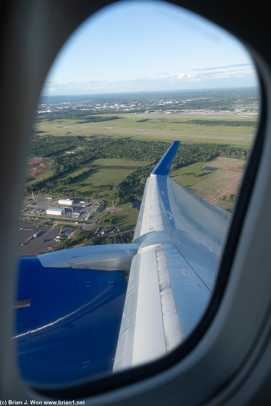 Taking off.