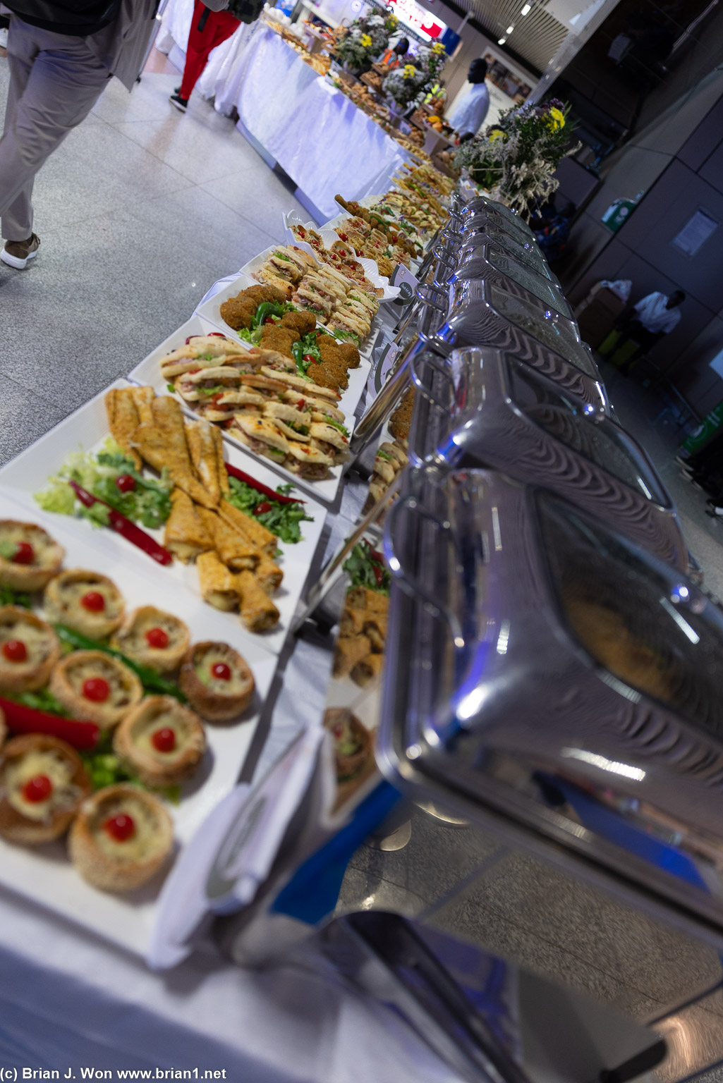 Arrival buffet.