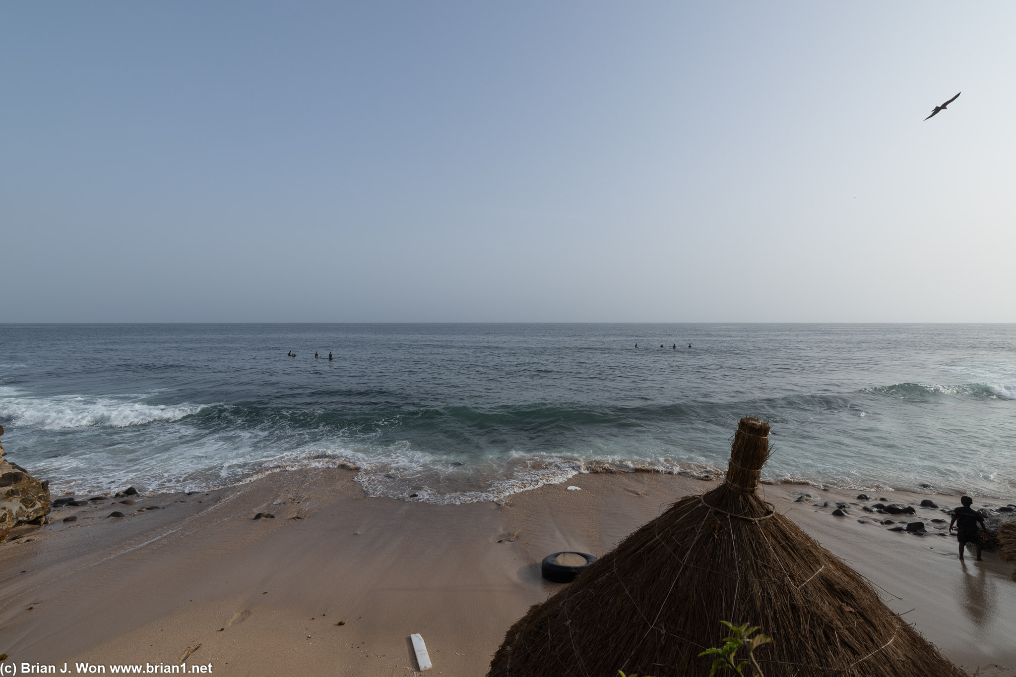 The beach across the street.