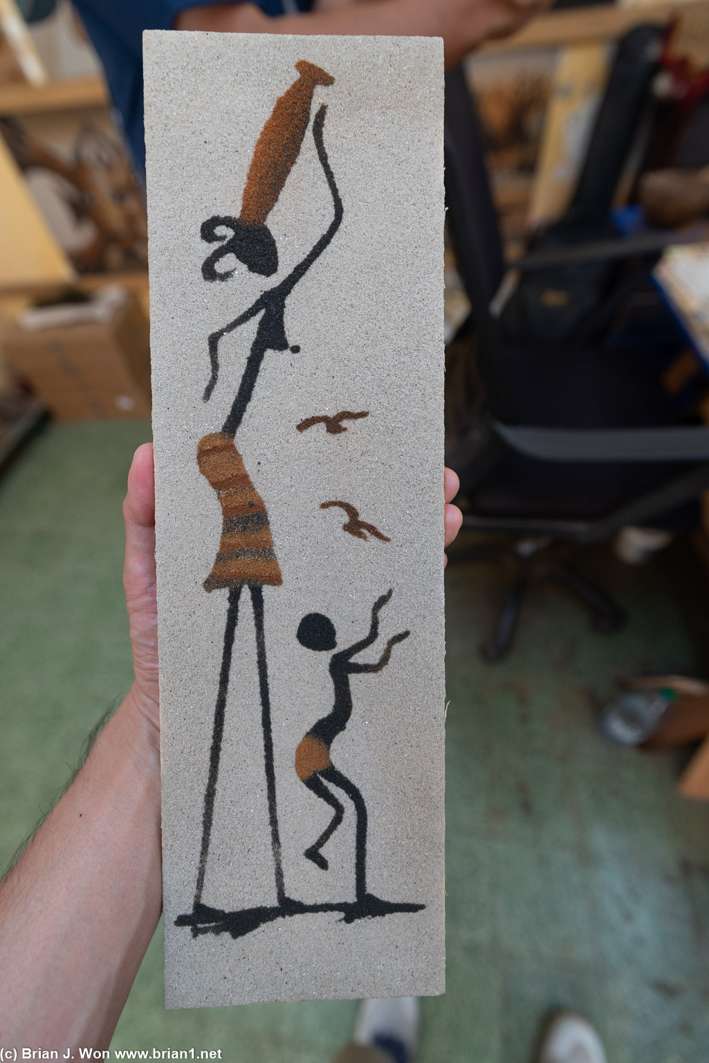 Sand paintings.