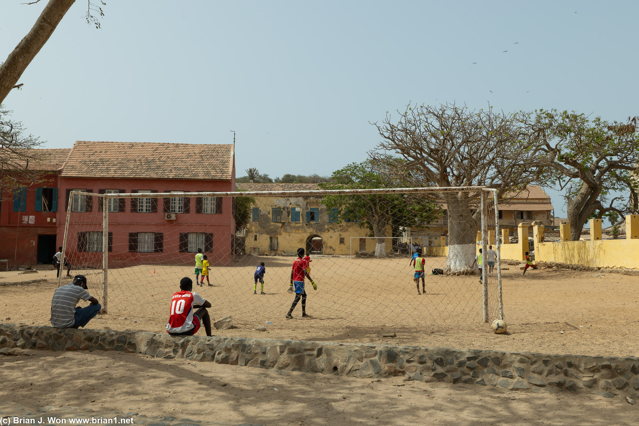 Football pitch.
