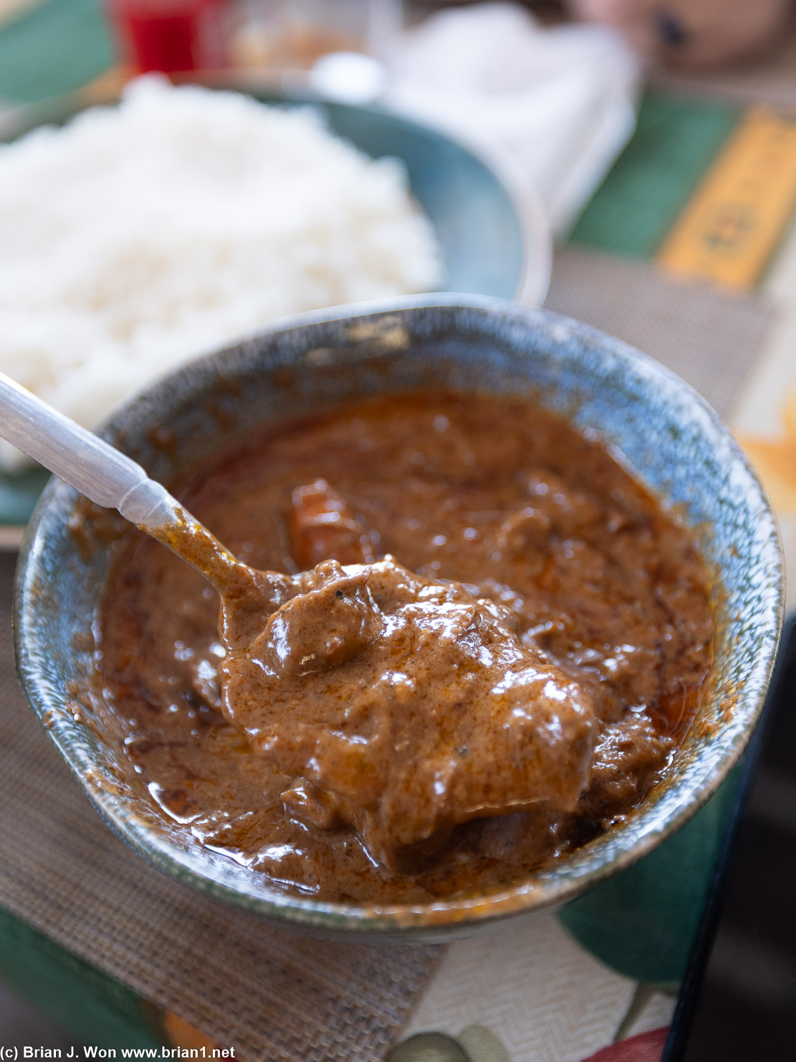 Beef and peanut butter stew was good.