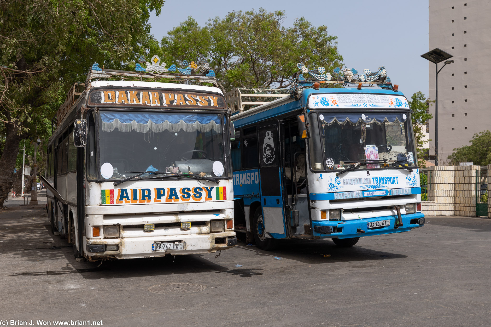 Local buses.