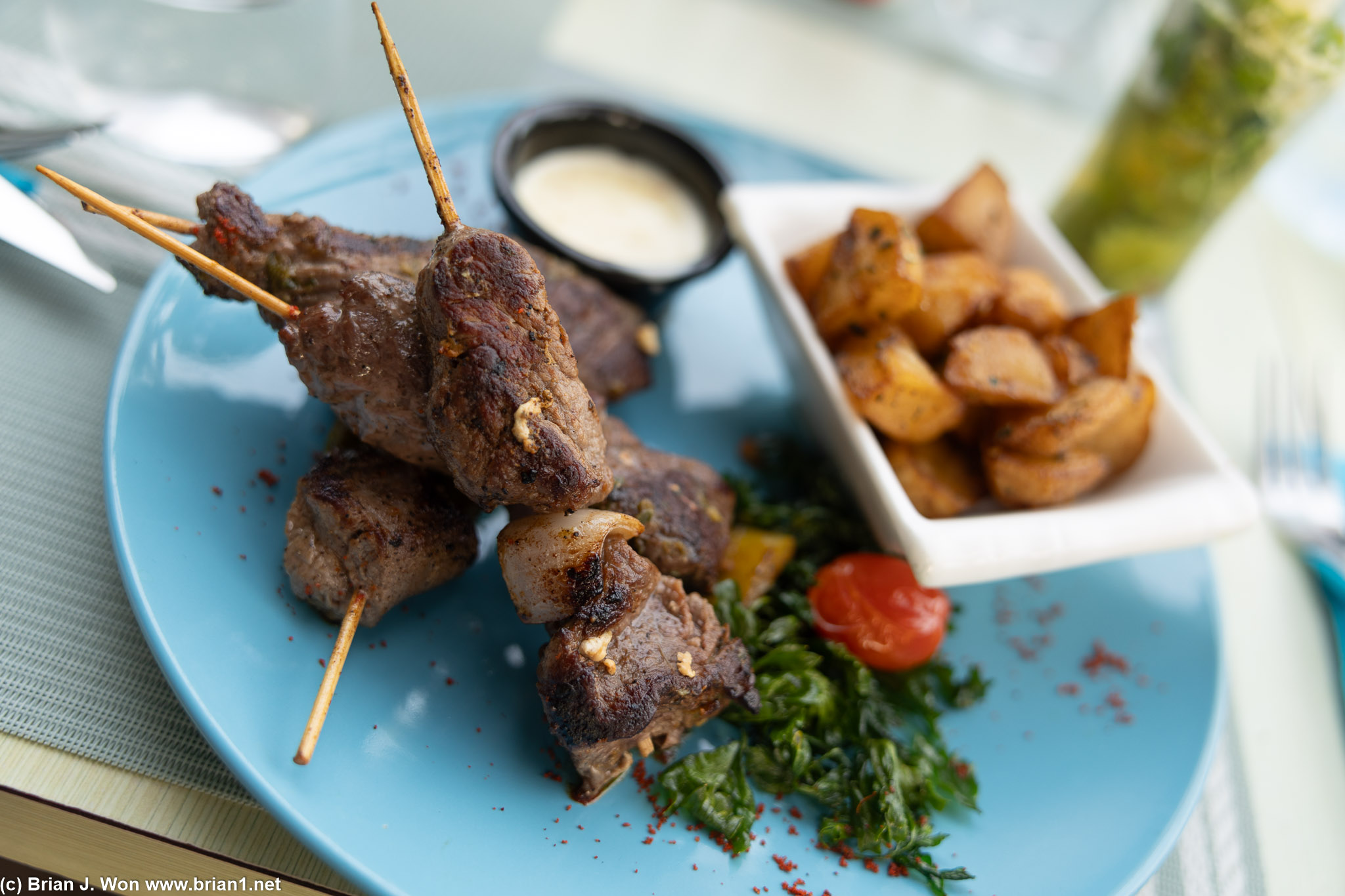Beef kebab was solid.