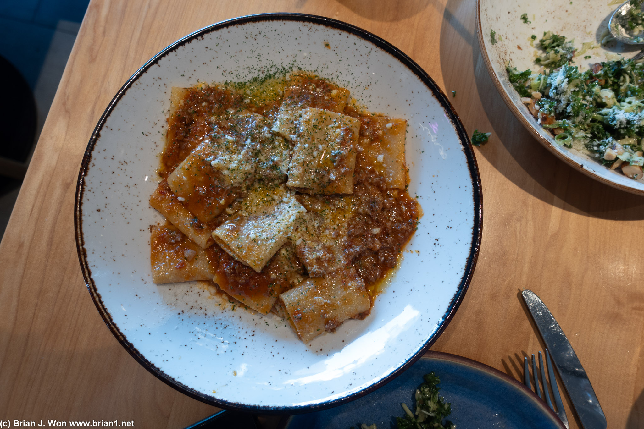 Paccherilsci - pork sausage, fennel, sage, pecorino.