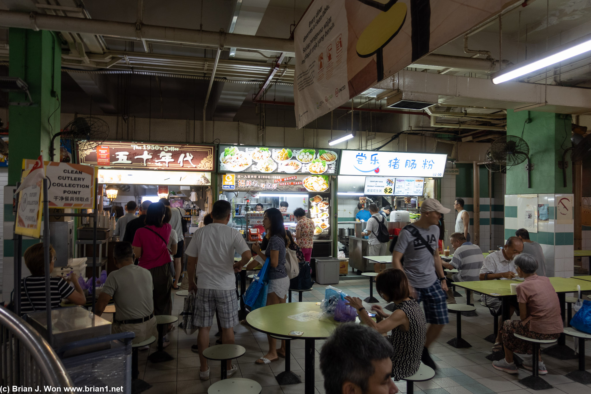 The popular stalls are very busy even at 8:30am.