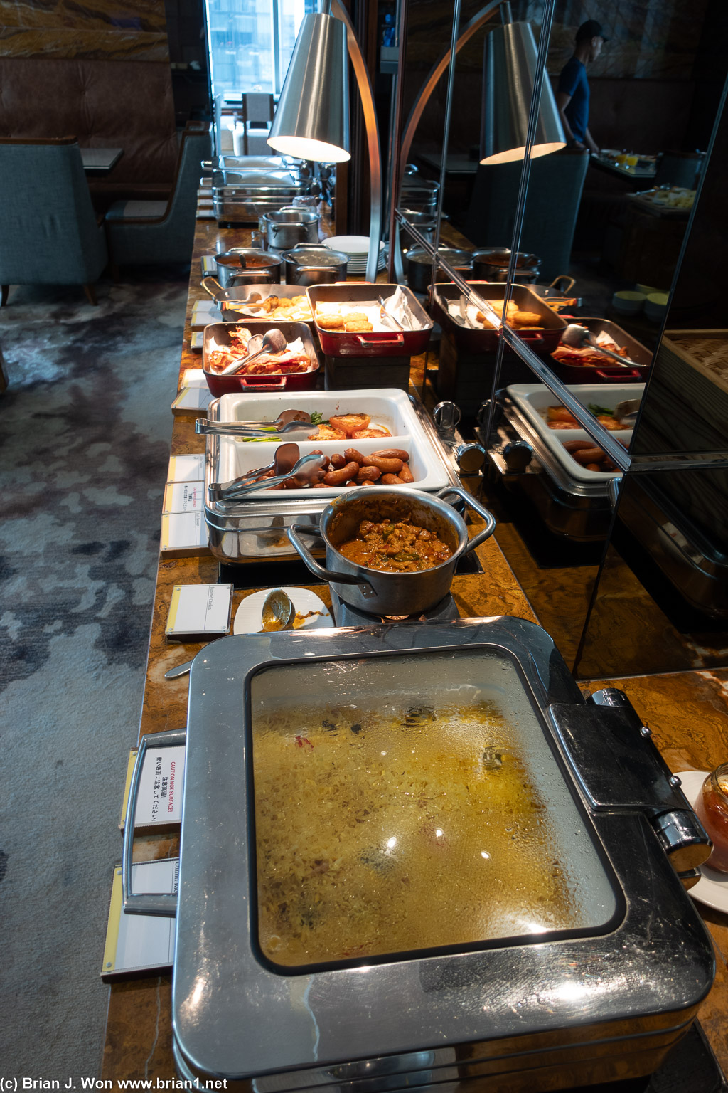 Breakfast was still out.