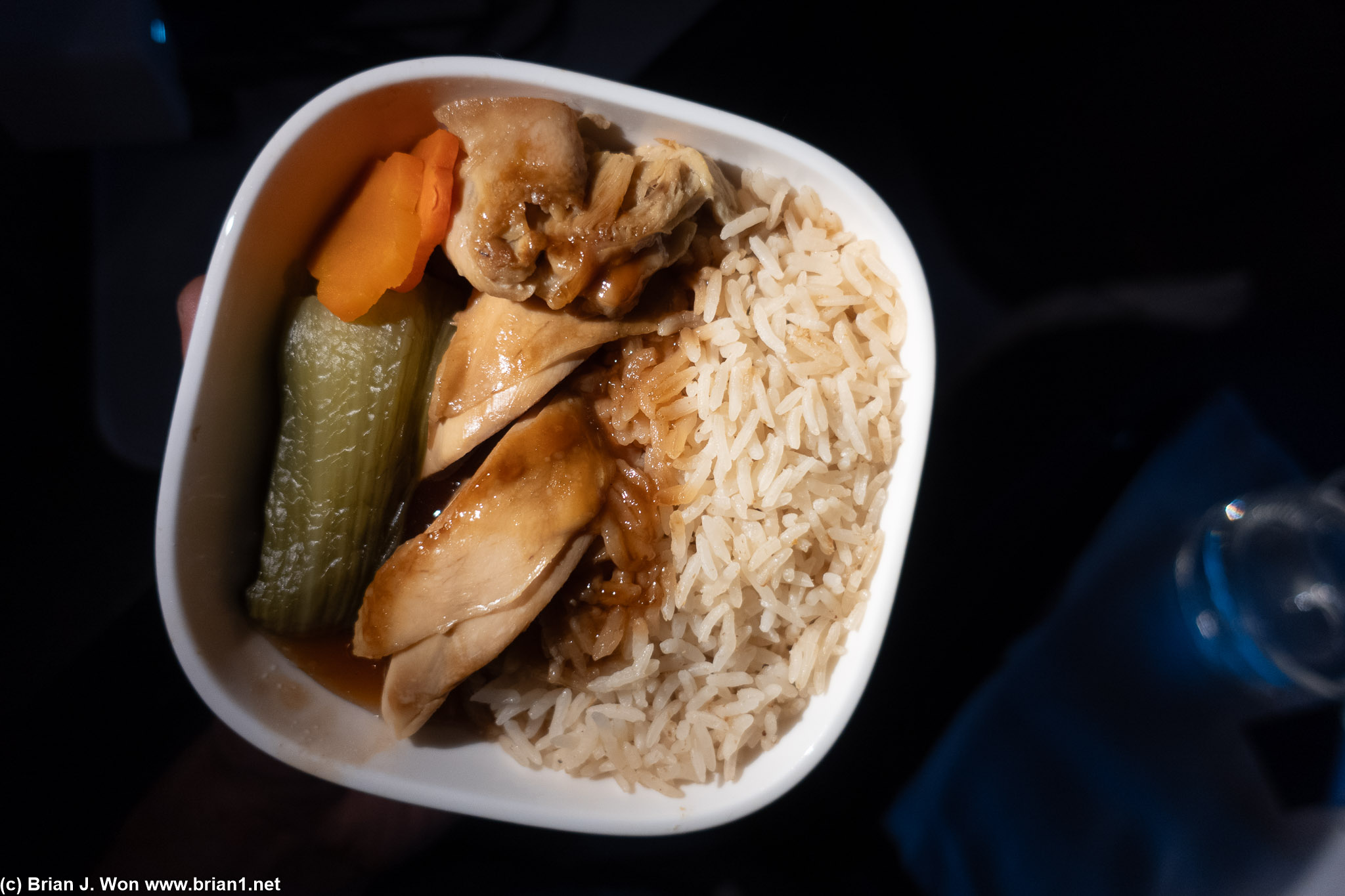 Hainan-style chicken. A bit overcooked.