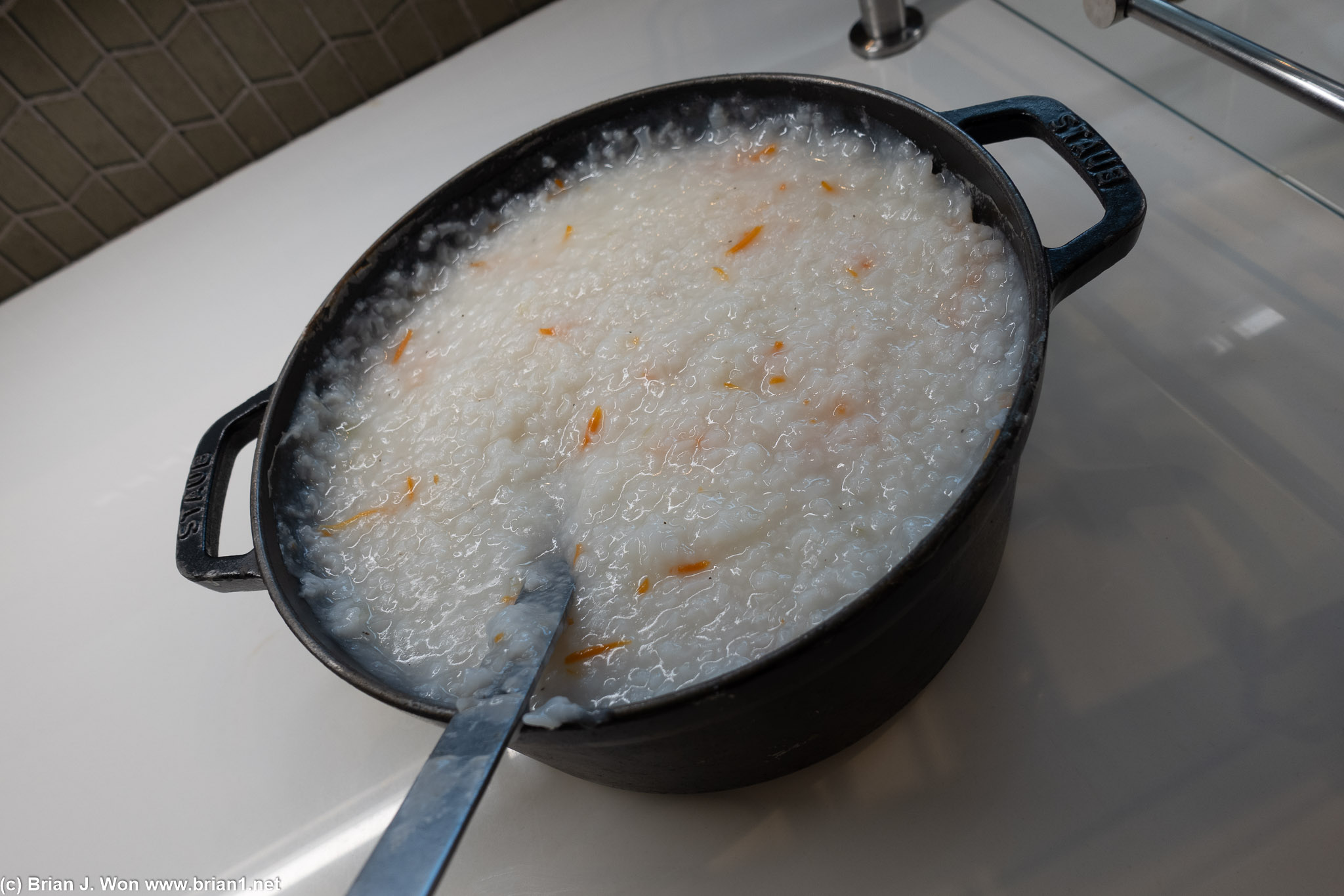 Chicken porridge.