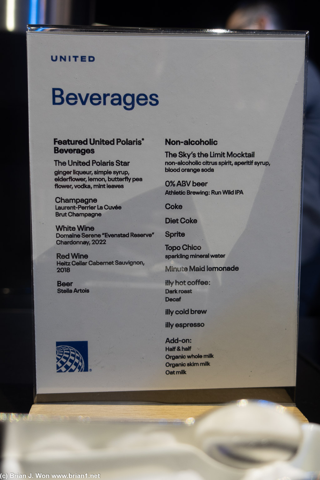 Beverages at today's event.