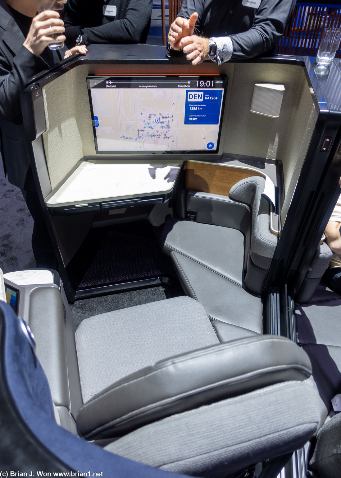 Different angle of the Polaris Studio center seat.