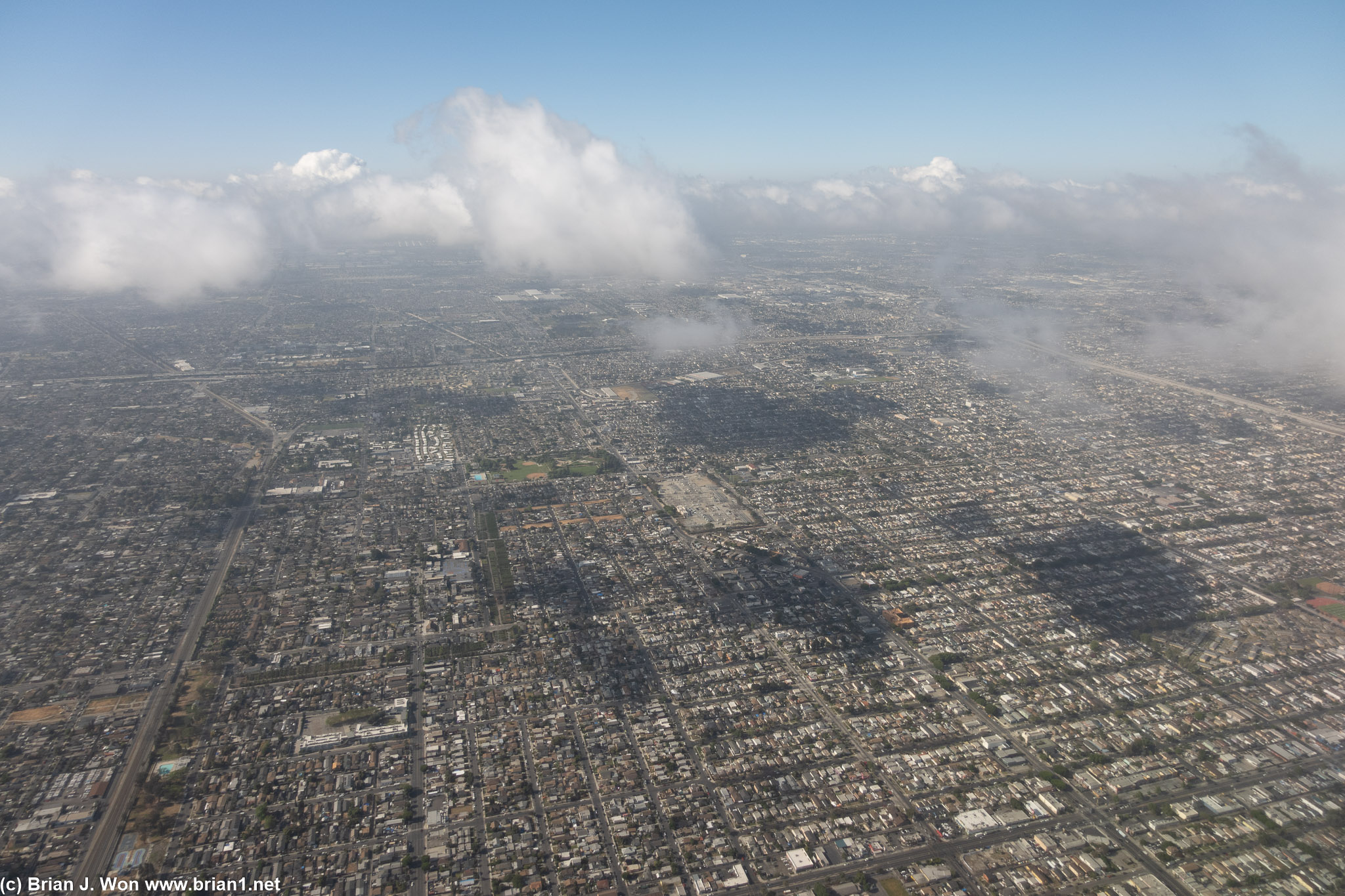 Clouds over Los Angeles.
