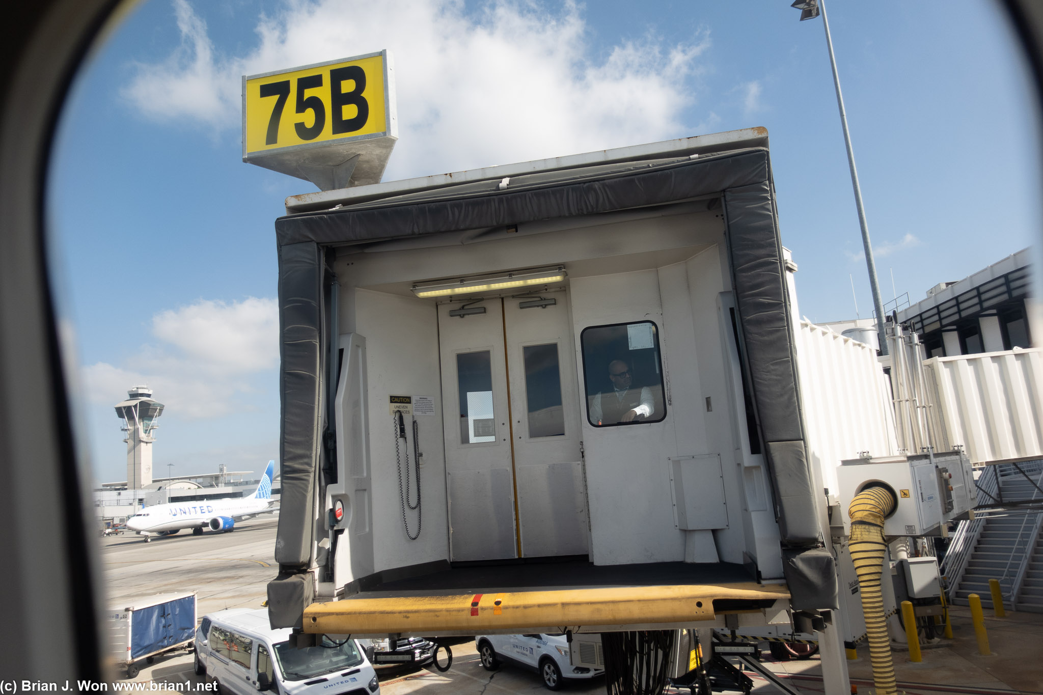 Approaching Terminal 7, gate 75B.