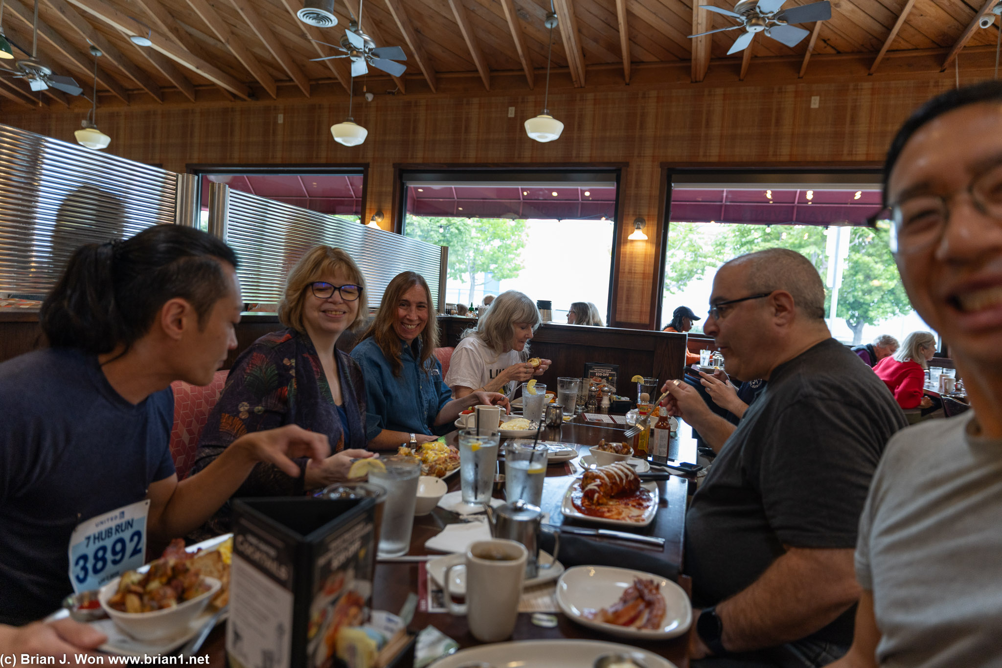 Much smaller group for breakfast at Truxton's American Bistro.