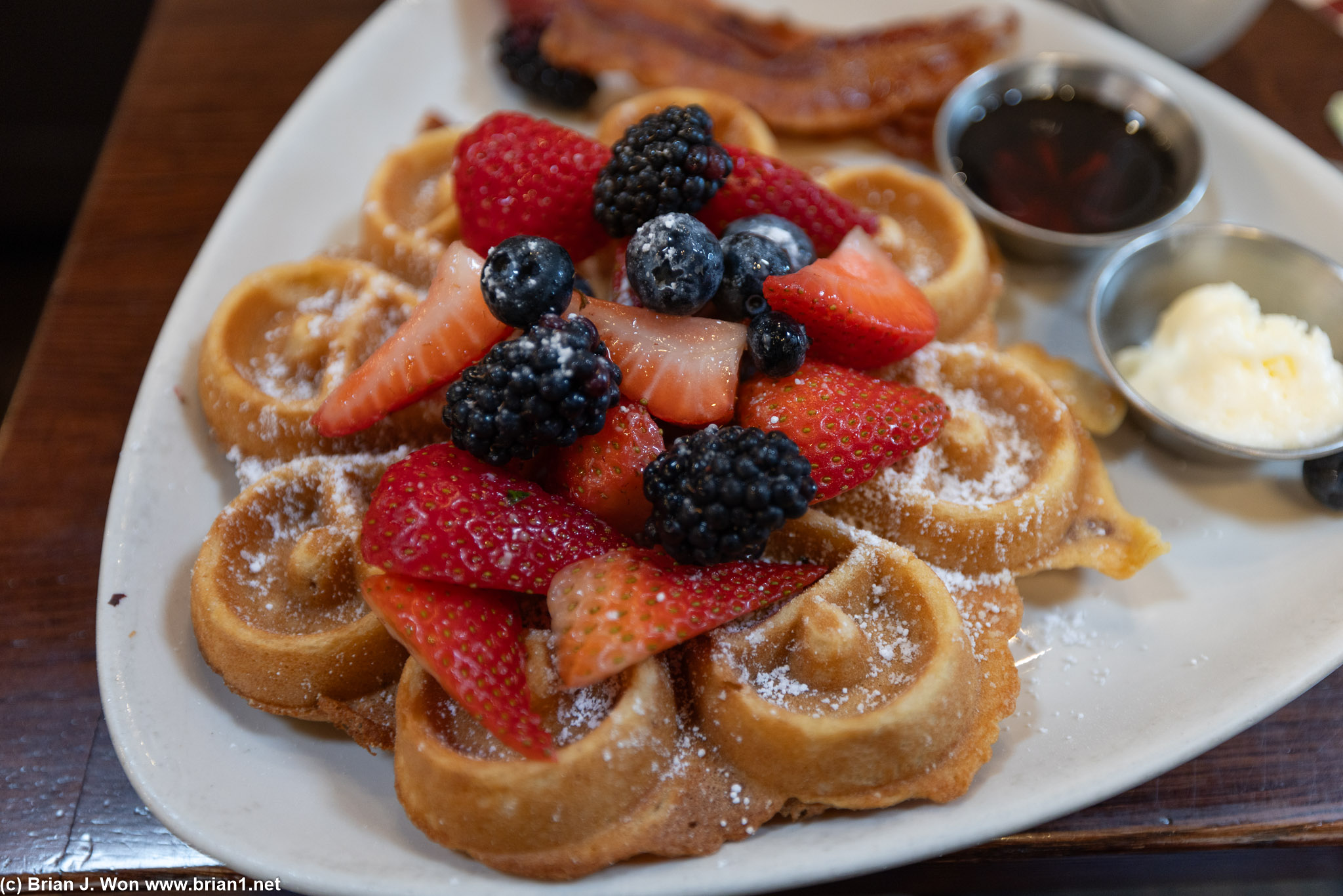 Waffle for breakfast.