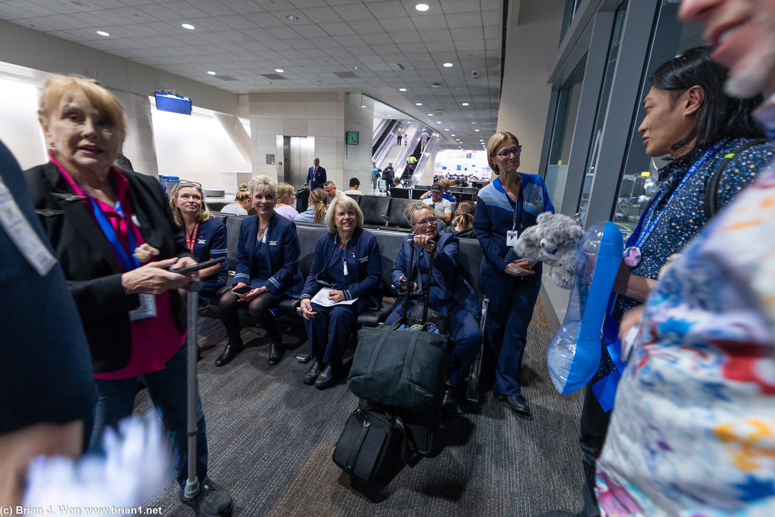 Nearly the entire flight crew knows Carl.