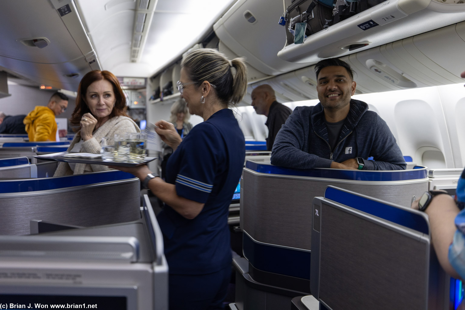 Ordinary passengers being caught up in the hubub.