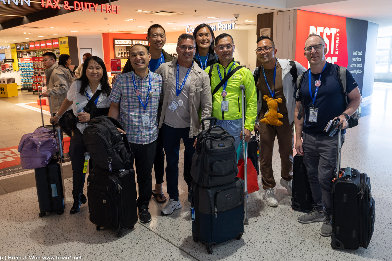 One last photo with some of the group returning immediately on the same airplane.