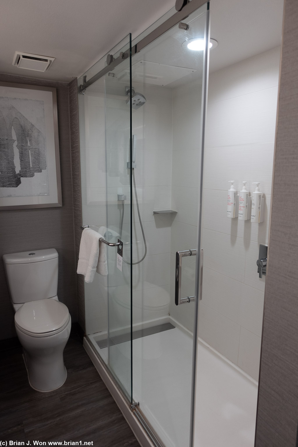Shower is pretty good.