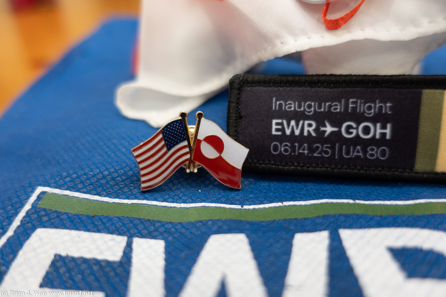 USA-Greenland flag pin.