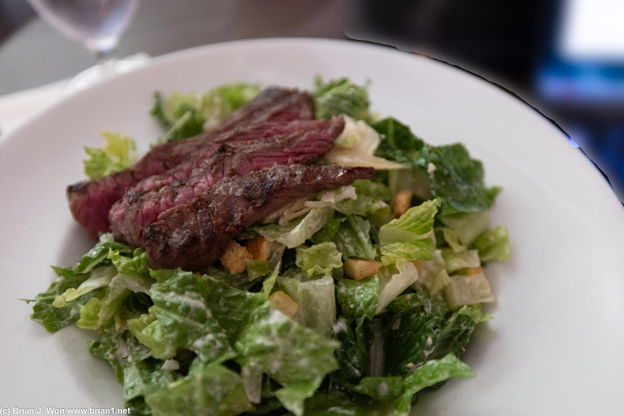 The "Asian" salad is better than the caesar.